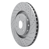 R1 09-15 Cadillac Cts Front Right Drilled & Slotted Geo-Carbon Rotor