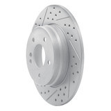 R1 94-11 Mercedes-Benz E420 Rear Left Drilled & Slotted Geo-Carbon Rotor