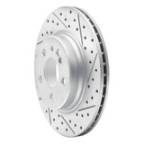 R1 92-99 Mercedes-Benz 500Sec Rear Right Drilled & Slotted Geo-Carbon Rotor