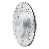 R1 92-99 Mercedes-Benz Cl600 Rear Left Drilled & Slotted Geo-Carbon Rotor