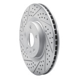 R1 08-17 Cadillac Cts Front Left Drilled & Slotted Geo-Carbon Rotor