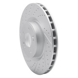 R1 10-16 Hyundai Genesis Coupe Front Left Drilled & Slotted Geo-Carbon Rotor
