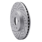 R1 08-14 Cadillac Cts Front Left Drilled & Slotted Geo-Carbon Rotor
