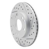 R1 87-93 Mercedes-Benz 190D Front Right Drilled & Slotted Geo-Carbon Rotor