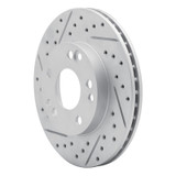 R1 87-93 Mercedes-Benz 190D Front Left Drilled & Slotted Geo-Carbon Rotor