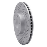 R1 09-11 Hyundai Genesis Sedan Front Left Drilled & Slotted Geo-Carbon Rotor