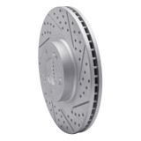 R1 09-14 Hyundai Genesis Sedan Front Right Drilled & Slotted Geo-Carbon Rotor