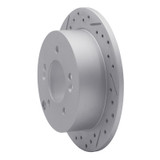 R1 01-10 Hyundai Tucson Rear Left Drilled & Slotted Geo-Carbon Rotor