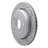 R1 11-25 Dodge Durango Rear Left Drilled & Slotted Geo-Carbon Rotor