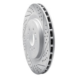 R1 04-11 Cadillac Sts Rear Right Drilled & Slotted Geo-Carbon Rotor