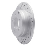 R1 05-20 Hyundai Azera Rear Left Drilled & Slotted Geo-Carbon Rotor