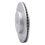 R1 03-13 Hyundai Tucson Front Right Drilled & Slotted Geo-Carbon Rotor