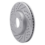 R1 03-13 Hyundai Tucson Front Left Drilled & Slotted Geo-Carbon Rotor