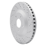 R1 97-09 Cadillac Xlr Left Front Drilled & Slotted Geo-Carbon Rotor