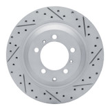 R1 19-26 Audi S E-Tron Gt Rear Right Drilled & Slotted Geo-Carbon Rotor