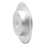 R1 16-25 Honda Hr-V Rear Left Drilled & Slotted Geo-Carbon Rotor