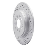 R1 17-26 Acura Rdx Rear Right Drilled & Slotted Geo-Carbon Rotor