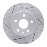 R1 11-22 Buick Encore Rear Left Drilled & Slotted Geo-Carbon Rotor