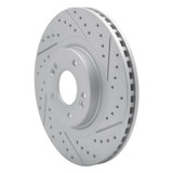 R1 15-20 Kia Sorento Front Right Drilled & Slotted Geo-Carbon Rotor