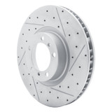 R1 10-24 Audi RS E-Tron Gt Right Front Drilled & Slotted Geo-Carbon Rotor