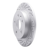 R1 11-16 Buick Lacrosse Rear Left Drilled & Slotted Geo-Carbon Rotor