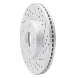 R1 13-26 Honda Hr-V Front Right Drilled & Slotted Geo-Carbon Rotor
