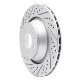 R1 08-15 Audi Tts Quattro Rear Left Drilled & Slotted Geo-Carbon Rotor