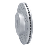 R1 15-19 Subaru Legacy Front Left Drilled & Slotted Geo-Carbon Rotor