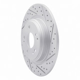 R1 17-20 Acura Mdx Rear Right Drilled & Slotted Geo-Carbon Rotor