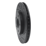 R1 14-23 Nissan Rogue Front Right Drilled & Slotted Black Brake Rotor