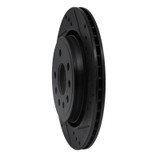 R1 03-11 Cadillac BLS (Mexico) Rear Right Drilled & Slotted Black Brake Rotor
