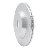R1 15-21 Mercedes-Benz S550 Rear Left Drilled & Slotted Silver Brake Rotor