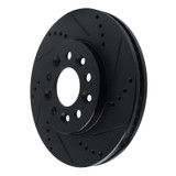 R1 04-07 Ford Freestar Front Right Drilled & Slotted Black Brake Rotor