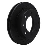 R1 99-20 Cadillac DeVille Front Left Drilled & Slotted Black Brake Rotor