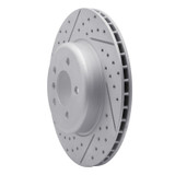 R1 10-19 BMW 640I Xdrive Gran Coupe Rear Left Drilled & Slotted Geo-Carbon Rotor