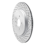 R1 13-19 Ford Explorer Rear Right Drilled & Slotted Geo-Carbon Rotor