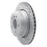 R1 06-10 BMW 530Xi Rear Right Drilled & Slotted Geo-Carbon Rotor