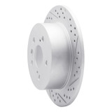 R1 07-12 Lexus Es350 Rear Right Drilled & Slotted Geo-Carbon Rotor