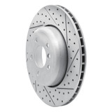 R1 04-10 BMW 535I Rear Right Drilled & Slotted Geo-Carbon Rotor