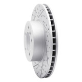R1 04-10 BMW 528I Xdrive Front Left Drilled & Slotted Geo-Carbon Rotor