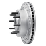 R1 06-12 Ford F-250 2WD (Super Duty) Front Left Drilled & Slotted Geo-Carbon Rotor
