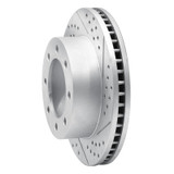 R1 05-12 Ford F-350 Super Duty 4WD Front Right Drilled & Slotted Geo-Carbon Rotor