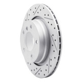 R1 99-06 BMW 328I Rear Left Drilled & Slotted Geo-Carbon Rotor