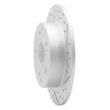 R1 97-06 Acura Integra Rear Right Drilled & Slotted Geo-Carbon Rotor