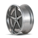Ridler 605 18x9.5 / 5x120.65 BP / 0mm Offset / 83.82mm Hub Matte As-Cast Machined Wheel