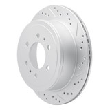 R1 04-11 Ford F-150 Rwd Rear Right Drilled & Slotted Geo-Carbon Rotor