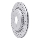 R1 07-18 Volvo S80 Rear Left Drilled & Slotted Geo-Carbon Rotor