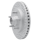 R1 99-04 Ford Expedition Front Right Drilled & Slotted Geo-Carbon Rotor