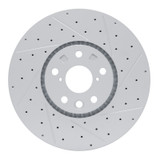 R1 06-20 Lexus Is200T Right Front Drilled & Slotted Geo-Carbon Rotor