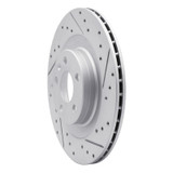 R1 16-26 Volvo V90 Rear Right Drilled & Slotted Geo-Carbon Rotor